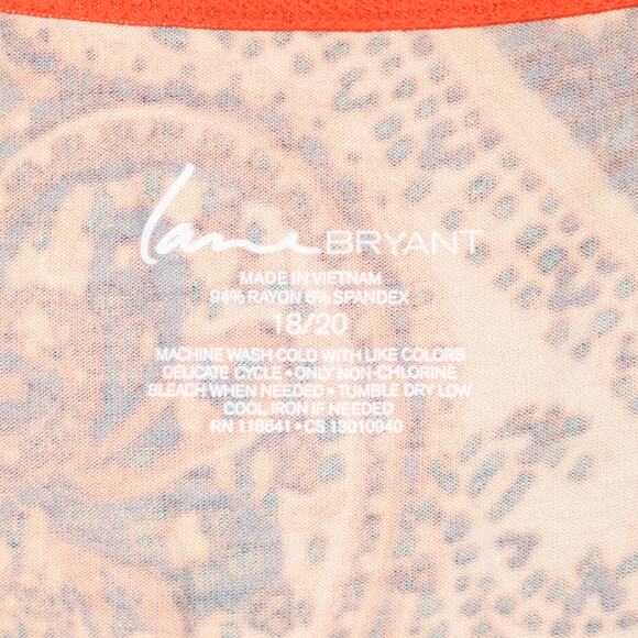 Y2K Lace Trim Cami Strappy Tank Top Colorful Paisley Women's SZ 18-20 Boho Retro - Picture 6 of 7